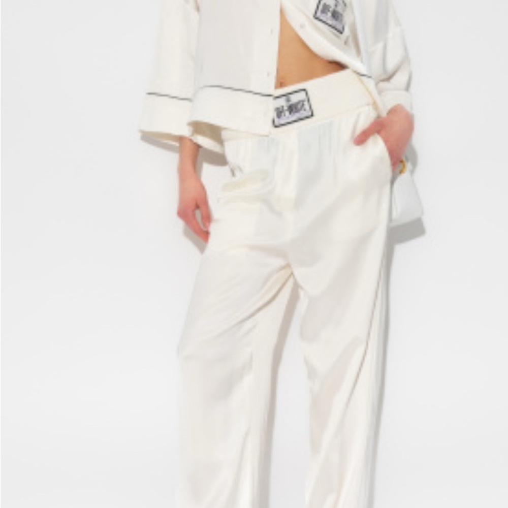 *NWT* Off-White Satin Trousers